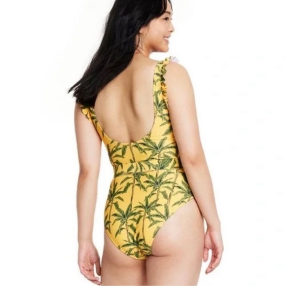 NWOT agua BenditA x Target Swimsuit size 2X sold out yellow with green - Picture 5 of 16